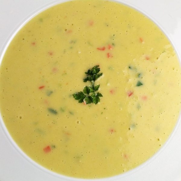 Cremige Kartoffelsuppe auf Wunsch mit Einlage